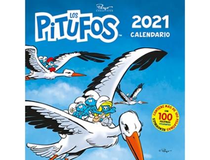 Livro Calendario Los Pitufos 2021 de Pierre Culliford (Espanhol)