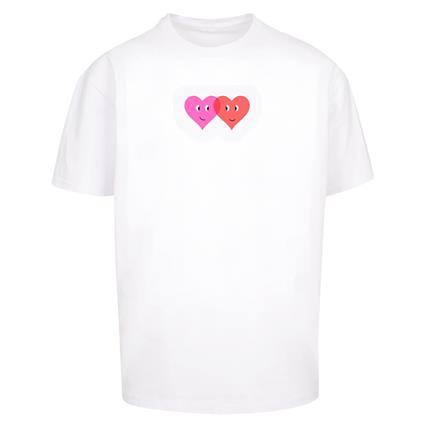 Mc Clothes Camiseta De Manga Curta Hugs & Love Two Hearts Heavy Oversized