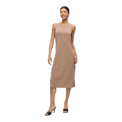 Vila Vestido Midi Sem Mangas Modala