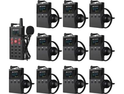 Sistema De Guia De Tour Auditivo Automático Retekess Tt127, 200m, 41 Línguas, Com Microfone Para Galeria De Exposição De Museu