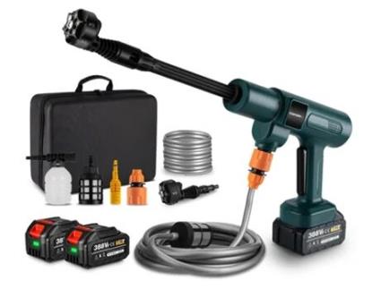 Verde Lavadora De Alta Pressão Sem Fios Incluí 2 Baterias E Carregad Yofidra