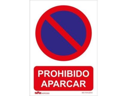 Señal de proibido estacionar PVC Glasspack 210 x 300 mm ATM-SEÑALIZACIÓN
