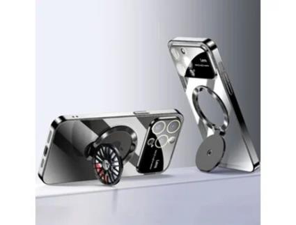 Suporte Casa Galvanizado Quedas Para Iphone 13 Pro Voero Pele Sintética Preto