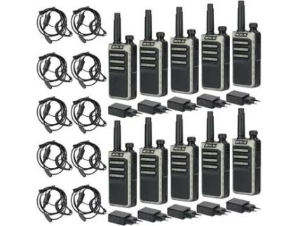 Rb666 Talkie Walkie Profissional, Carregador Rápido, Pmr446 Clone Sem Fio, Vox Pequeno Talkie Walkie Com Fones De Ouvido Retevis (10 Pcs)