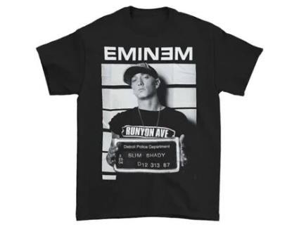 T-shirt De Mulher Zmdecqnb Eminem Line Up Algodão Branco (l)