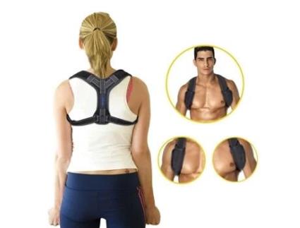 Corretor De Postura, Almofadas De Axila Ajustáveis De 32 45, Para Costas, Ombros E Pescoço, Melhora A Postura Para Homens Ou Mulheres, Preto Apolux