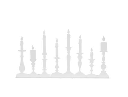 Castiçal Met.8br 47x7x25 Wh 630632000101 Posiwio