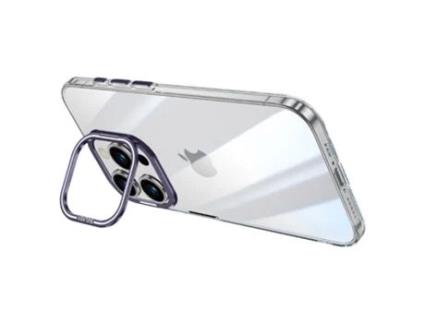 Suporte Casa Para Iphone 13 Pro Max Sulada Pele Sintética Roxo