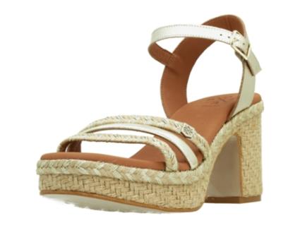 Sapatos De Mulher Popa Tecido Dourado (41)