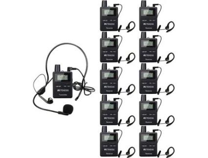 Tt109 Sistema De Guia Turístico Sem Fios, Alto Falante Bluetooth, Sistema De Tradução De 180m Para Fábrica, Viagem, Universidade Retekess
