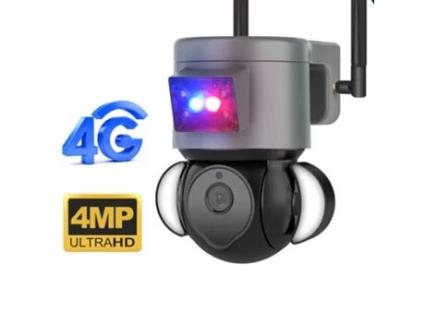 Câmera Zruxe St 429 4mp 4g Smart Security Floodlight Camera Com Suporte Para Áudio Bidirecional / Visão Noturna