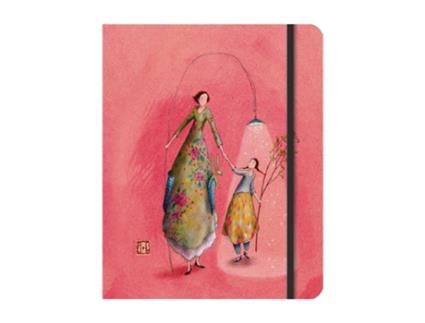 Caderno 10x125mm Pautado Capa Dura 120fl Aquarupella Com Elástico Elle Porte Lumiere 21706