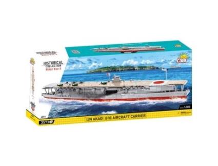 Modelo histórico do porta-aviões da Segunda Guerra Mundial Ijn Akagi Cobi
