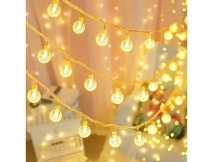 Luzes De Fada De Bola De Bolhas Led 40 Lâmpadas, Luzes De Cordas Para Decoração Para Quarto De Natal Aniversário Festa De Casamento Acmetop
