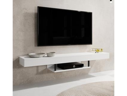 Móvel Para Tv Anabel Em Branco Elegante E Funcional Domensino
