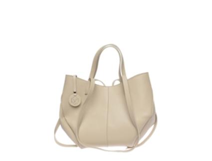 Mala De Mão De Mulher Luisa Vannini Lv Beige Pele Bege