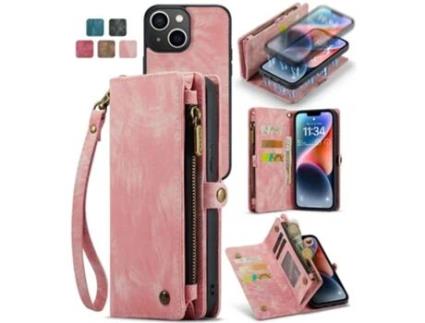 Capa Amovível Inch Para Iphone 13 Mini Caseme Pele Sintética Rosa
