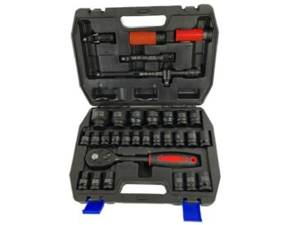 Conjunto de soquetes de impacto 32 peças. Força de rocha