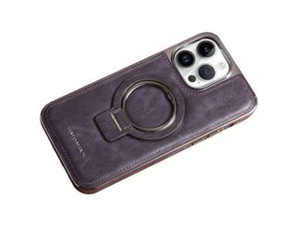 Suporte Casa Inch Para Iphone 13 Pro Max Rmbmax Pele Sintética Magnética Roxo