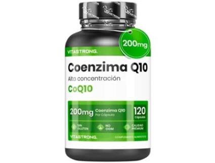 Coenzima Q10 200mg 120 Cápsulas Coq10 Pura, Alta Dosagem Antioxidante Para Saúde Cardiovascular, Energia E Desempenho Atlético Vitastrong