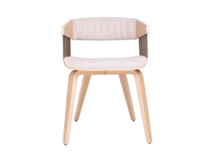 Bremen Conjunto De 2 Cadeiras Estofadas 51x78x42,5 Cm Contraplacado E Tecido Bege Frankystar