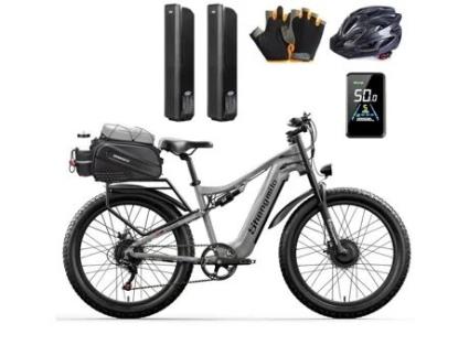 Shengmilo S600 Bicicleta Elétrica 2000w Motores 17.5ah Samsung Bateria Dupla Elétrica 26 Polegadas Fat Bike E Bike Benfuto