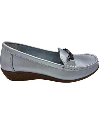 Sapatos de Mulher CALZADOMANIA MOCASIN SENORA PIEL PLATA