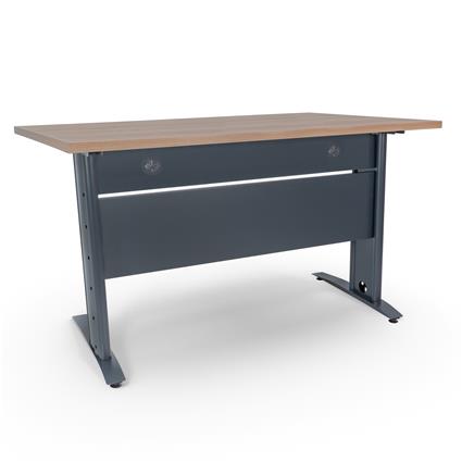 Secretárias de Escritório 1800x800x750mm Soho Antracite / Cerejeira Chocolate