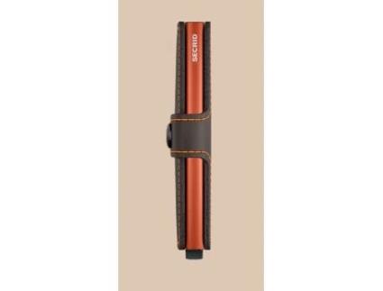 Porta-cartões Unissexo Secrid Mm Miniwallet Truffle Pele Laranja