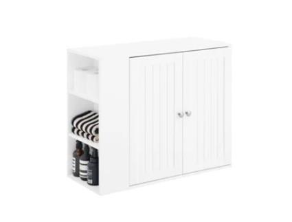 Bzr188 W Armário De Parede Para Casa De Banho Com 2 Portas E 3 Compartimentos Laterais Sobuy