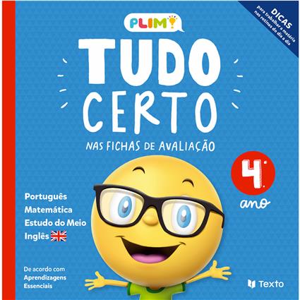 Livro ‘PLIM! Tudo Certo nas Fichas de Avaliação‘– 4º. Ano