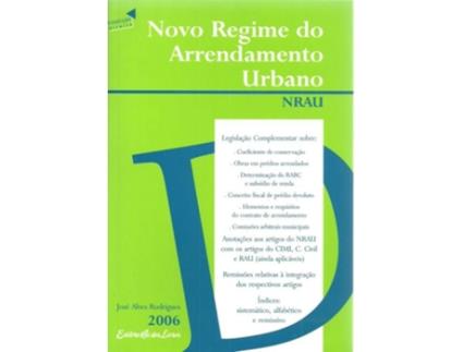 Livro Novo Regime Do Arrendamento Urbano de José Alves Rodrigues