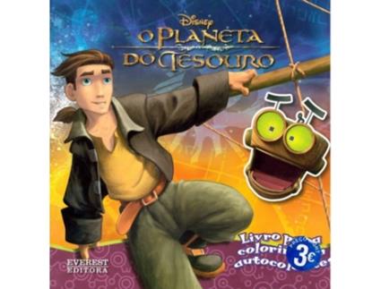 O planeta do tesouro livro para colorir com autocolantes