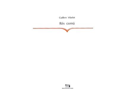 Livro Rés Comú de Guillem Viladot (Catalão)