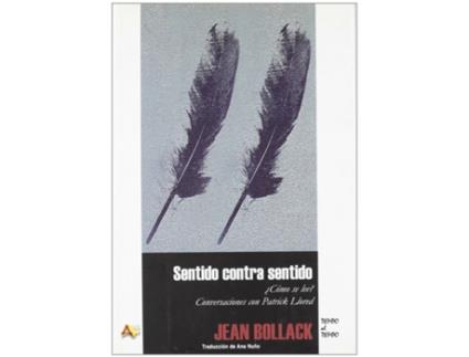 Livro Sentido Contra Sentido de Jean Bollack (Espanhol)