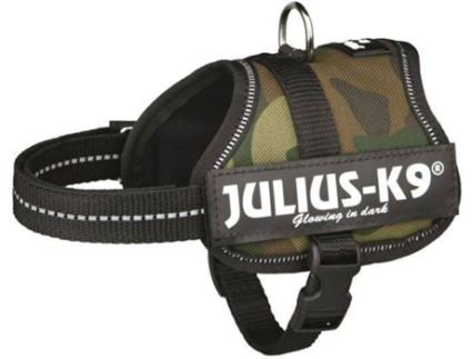 Peitoral para Cães JULIUS K9 Ajustável (Castanho - 33-45x1.8cm - Couro - XS - Porte Pequeno)