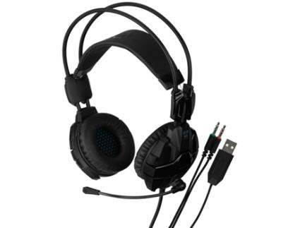 Auscultadores Gaming  Cobra 902 (Com fio - Com Microfone - Preto)