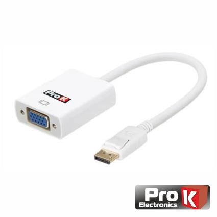 Cabo Displayport Macho / VGA Fêmea 