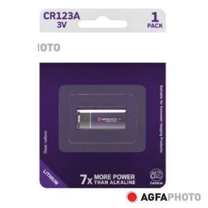 Pilha Lithium CR123A 3V 1x Blister 