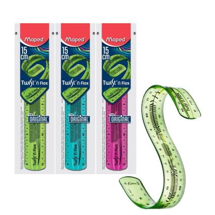 Régua Flexível  15cm Cores Aleatórias