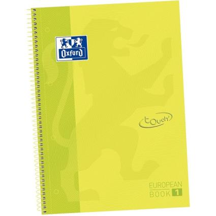 Caderno Espiral Quadriculado  Verde Lima A4 80 Folhas