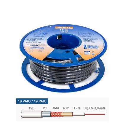 Cabo Coaxial Engel  15m Preto 19PATC