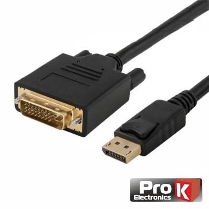 Cabo Displayport Macho / DVI-D Macho 1.8m 