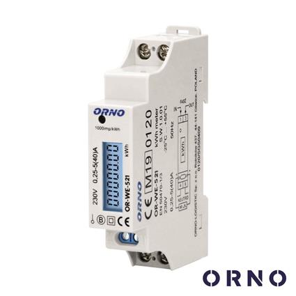 Contador de Energia 230V/40A 1 Módulo P/ Calha Din 