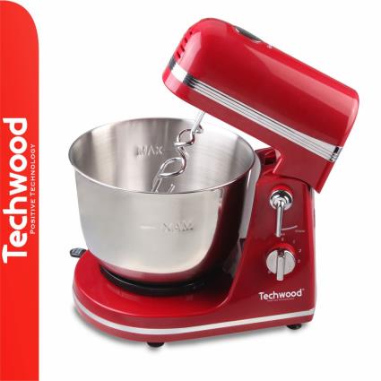 Batedeira Elétrica 300W C/ Taça Inox 3.5L Vermelho 