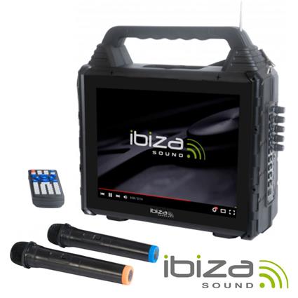 Altifalante Karaoke Portátil C/ Ecrã USB/BT/SD/AUX 