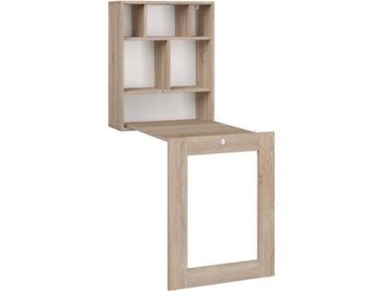 Mesa Dobrável Suspensa  Sonoma Castanho (61 x 24 x 76 cm - ABS - HDF - Metal)