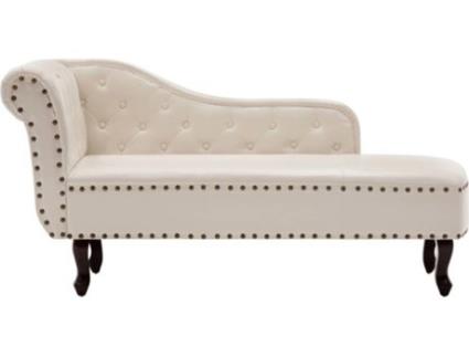 Chaise-Longue  60783 (168 x 58 x 77 cm - Couro Artificial - Branco)