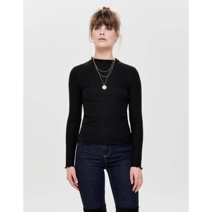 Camisola em malha fina, acabamentos fantasia