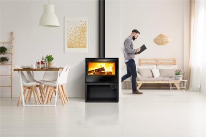 Salamandra a lenha ventilada  ROCK 8.5KW ECODESIGN